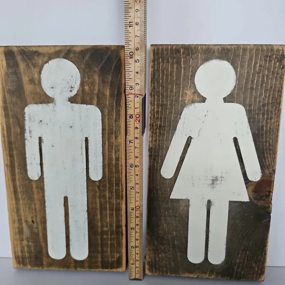 Handmade Farmhouse Bathroom Signs Men Women‎ Wedding Restaurant Rustic 1902
